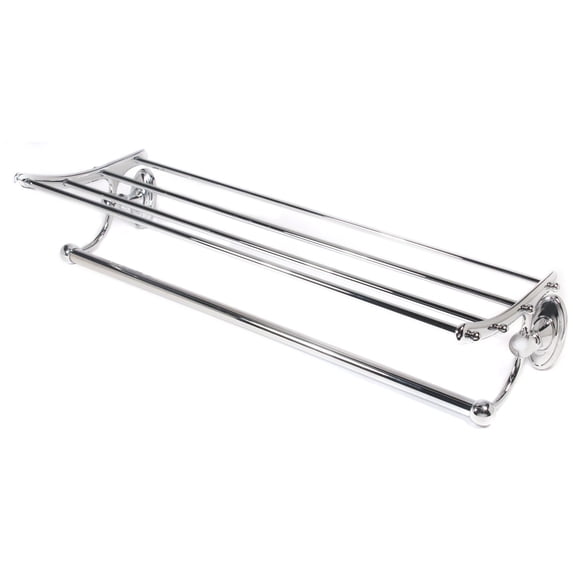Classic Traditional Wall Mounted Towel Rack, Polished Chrome