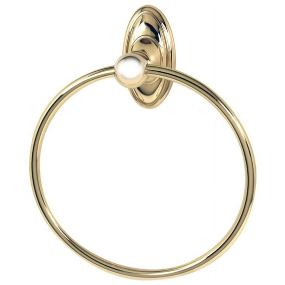 Alno A8040 Classic Traditional 7" Diameter Towel Ring - Brass