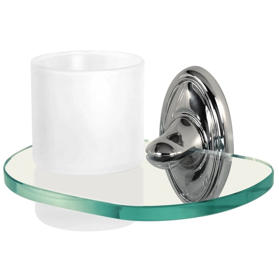 Classic Traditional Tumbler Holder with Tumbler, Polished Chrome