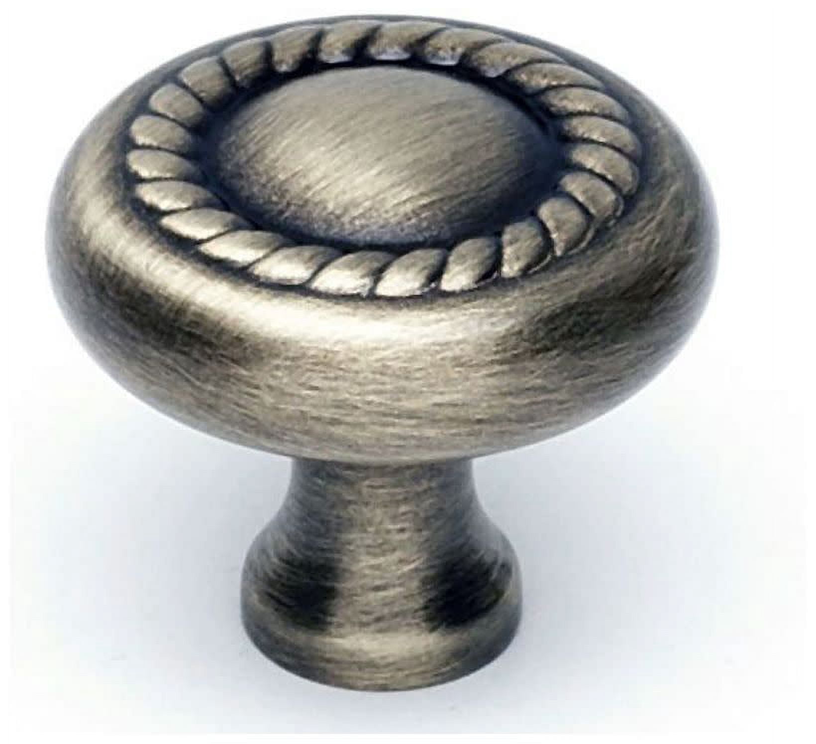 Alno A812-1-AE Rope 1" Cabinet Rope Knob Antique English
