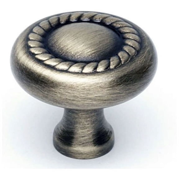 Alno A812-1-AE Rope 1" Cabinet Rope Knob Antique English