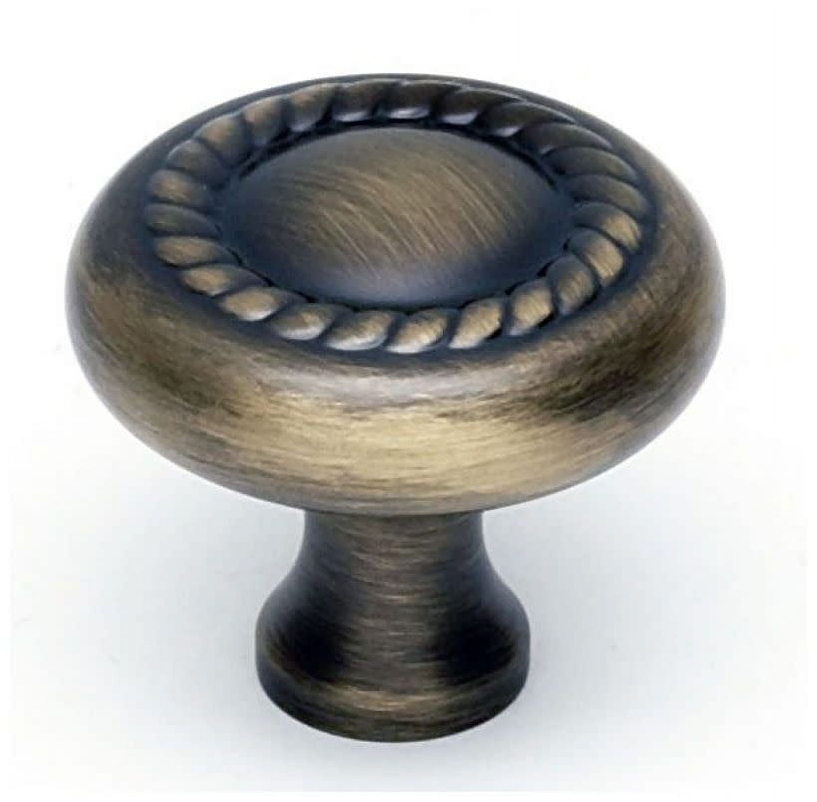Alno A812-1-AEM Rope 1" Cabinet Rope Knob Antique English Matte