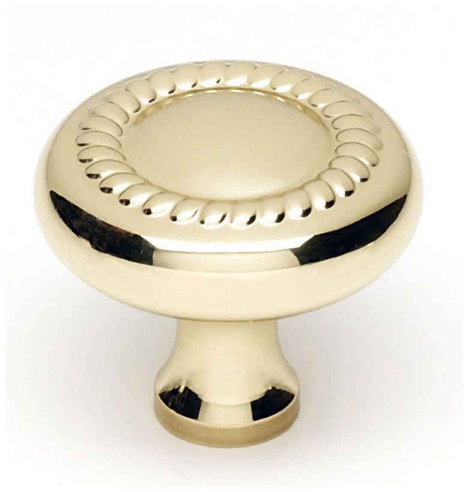 Alno A812-14-PB Rope 1-1/4" Cabinet Rope Knob Polished Brass