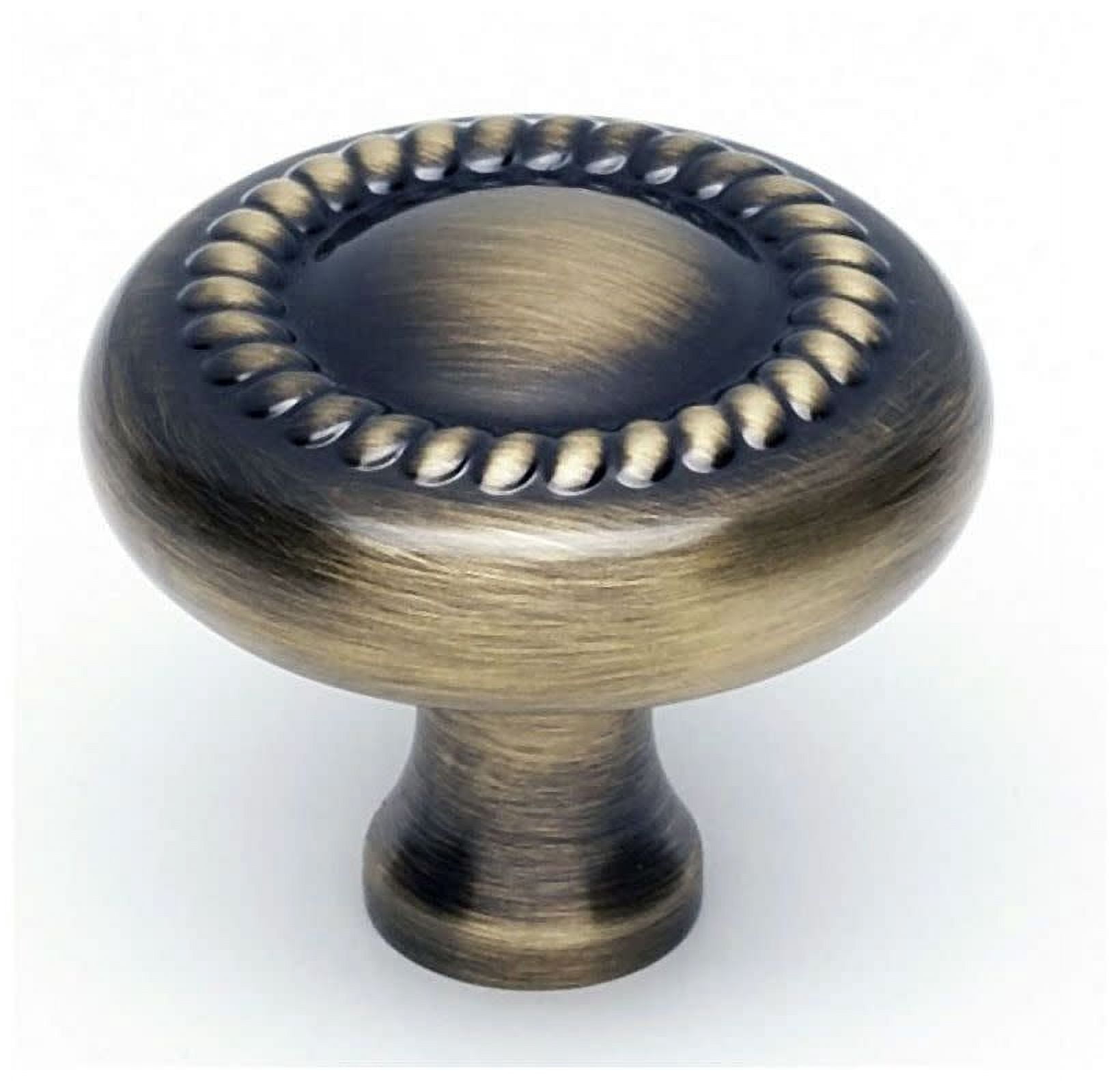 Alno A812-14-AE Rope 1-1/4" Cabinet Rope Knob Antique English