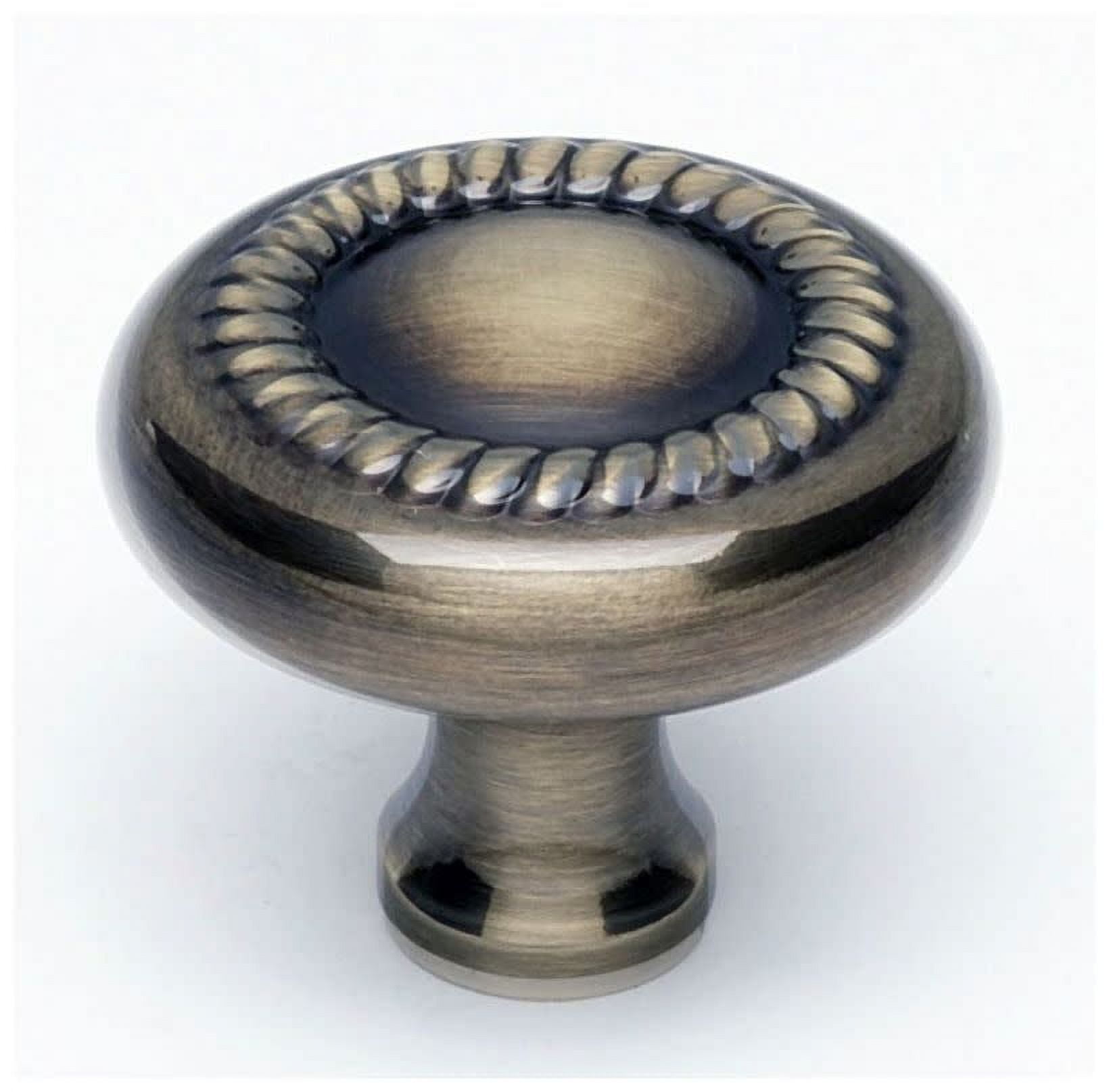 Alno A812-38-PA Rope 1-1/2" Cabinet Rope Knob Polished Antique