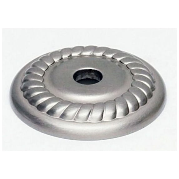 Alno A813-1P-SN Rope 1" Diameter Cabinet Knob Backplate - Nickel