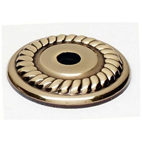 Alno A813-1P-PA Rope 1" Diameter Cabinet Knob Backplate - Polished Antique