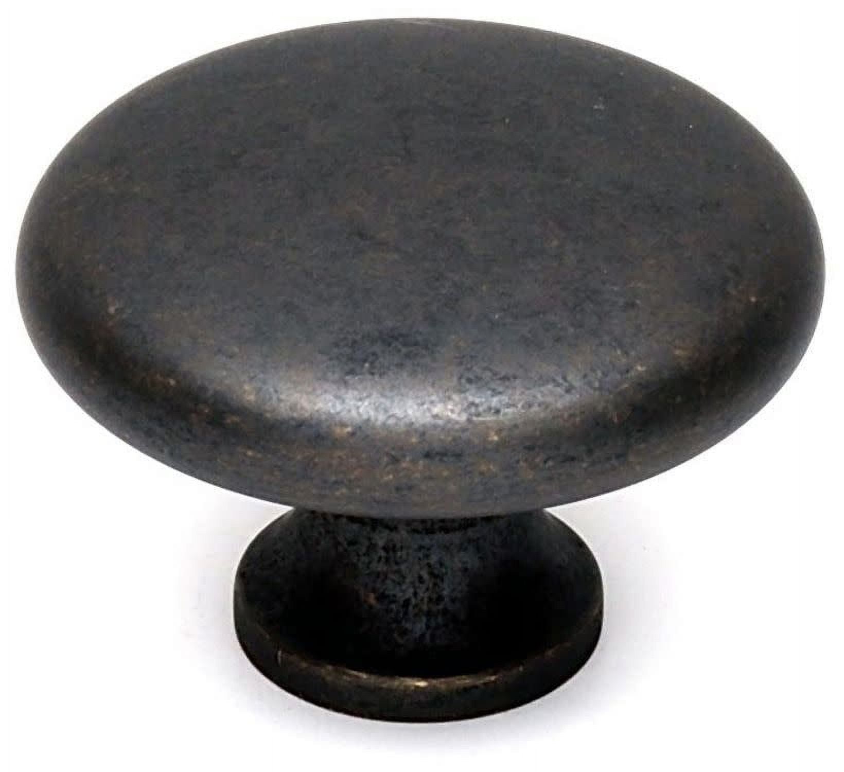 Traditional Round Knob, Barcelona, 1" H x 1.5" W x 0.75" D (Set of 2)