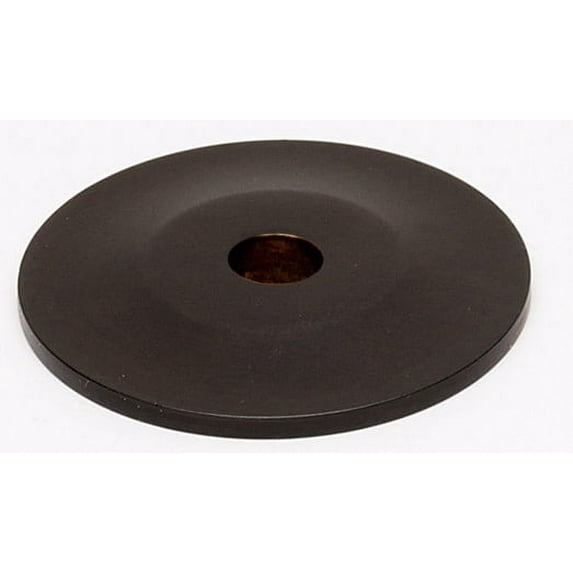 Alno A815-1P Traditional 1" Round Solid Brass Cabinet Knob Backplate - Bronze