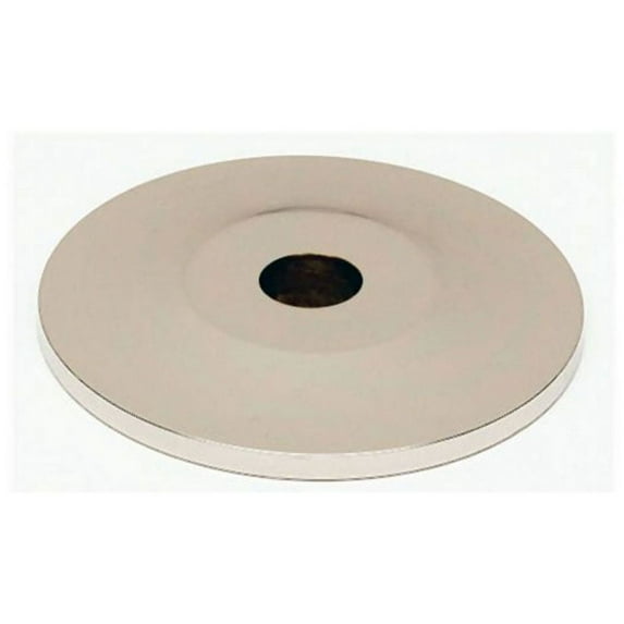 Alno A815-1P Traditional 1" Round Solid Brass Cabinet Knob Backplate - Nickel