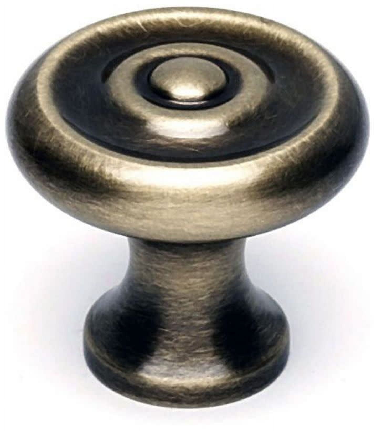 Traditional Round Knob, Antique English Matte, 0.88" H x 1" W x 0.56" D