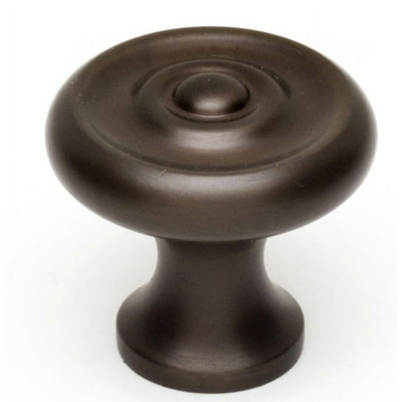 Traditional 0.75" Round Knob, Chocolate Bronze, 0.88" H x 1" W x 0.56" D (Set of 2)