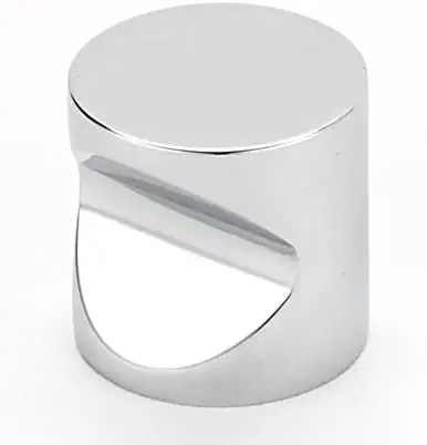 Alno A823-1-PB/NL Contemporary 1" Cylinder Button Whistle Solid Brass Cabinet Knob /