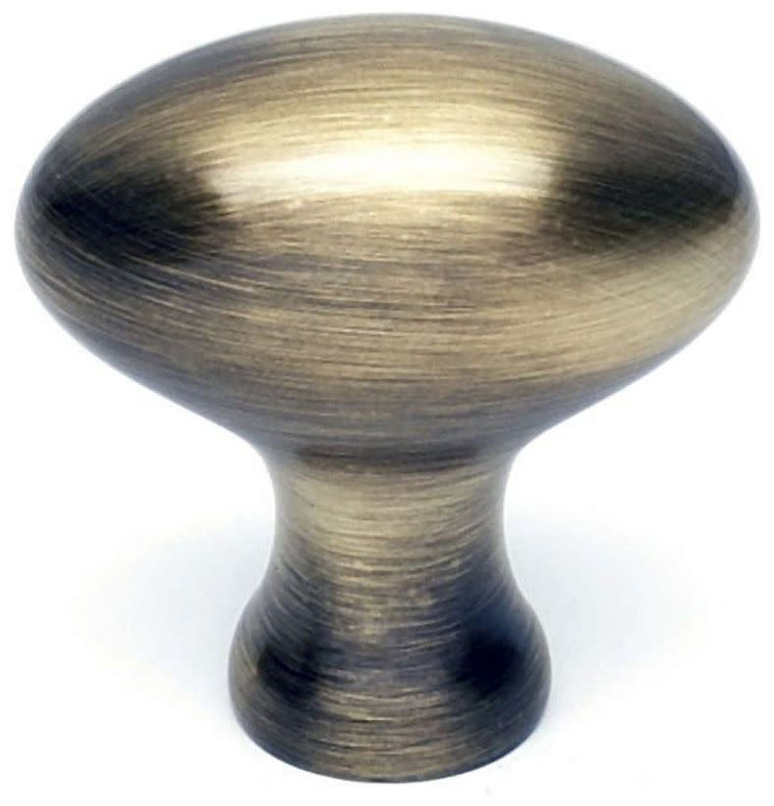 Traditional Oval Knob, Antique English, 1.25" H x 0.75" W x 0.5" D