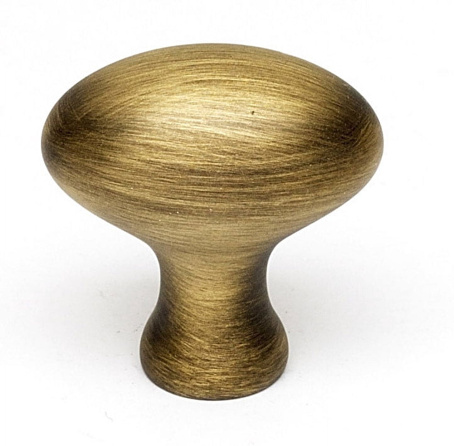 Traditional Oval Knob, Antique English Matte, 1.25" H x 0.75" W x 0.5" D