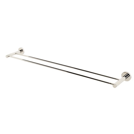 Contemporary I 32" Wall Mounted Double Towel Bar, Polished Nickel