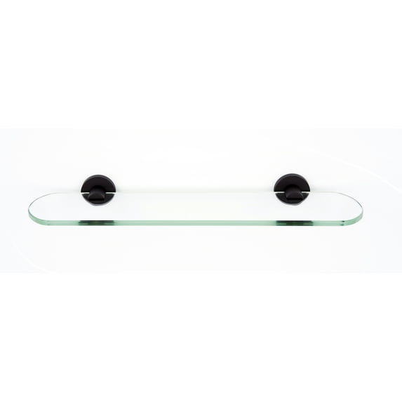 Alno A8350-18-MB Contemporary I 18" Glass Shelf - Black
