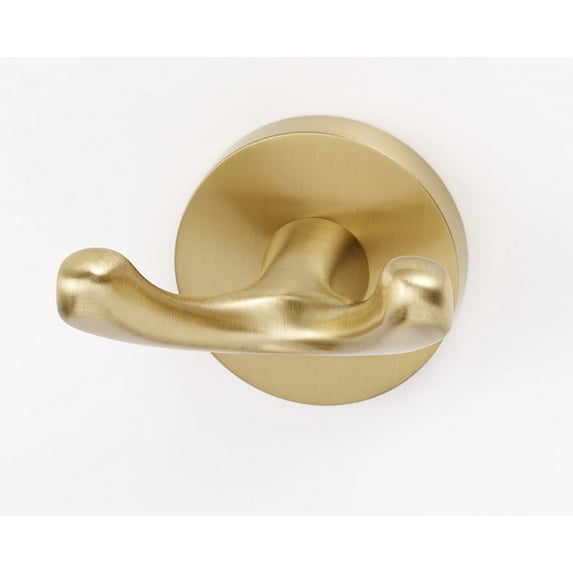 Alno A8384-SB Contemporary I 2" Wide Solid Brass Bathroom Kitchen Double Robe Towel Hook -