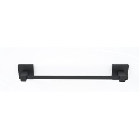 Alno A8420-18 Contemporary Ii 18" Wide Solid Brass Square Bathroom Towel Bar - Black