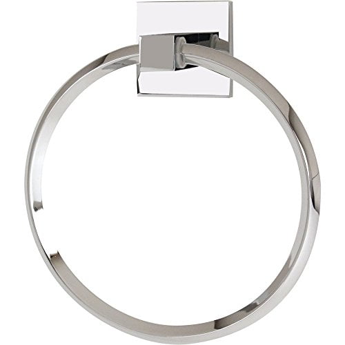 Alno A8440 Contemporary Ii 6" Wall Mounted Solid Brass Bathroom Towel Ring - Brass