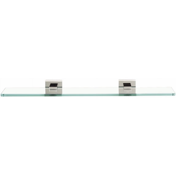 Alno Contemporary II 18" Glass Shelf With Brackets - Polished Chrome