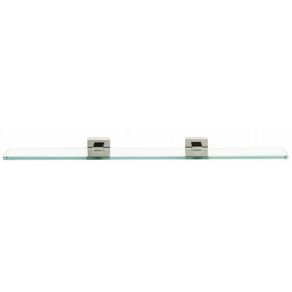Alno A8450-24-PC Contemporary II 24" Glass Shelf with Brackets Polished Chrome