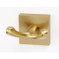 thumbnail image 1 of Alno A8484-SB Contemporary Ii Two Prong Solid Brass Bathroom Towel / Robe Hook - Brass, 1 of 6