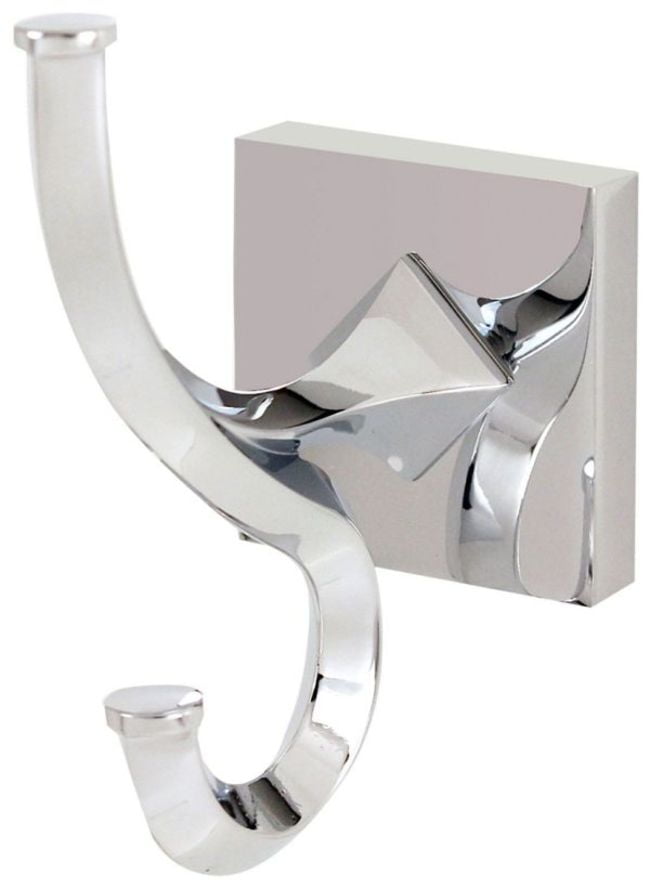 Polished Chrome Contemporary Wall Mounted Robe Hook