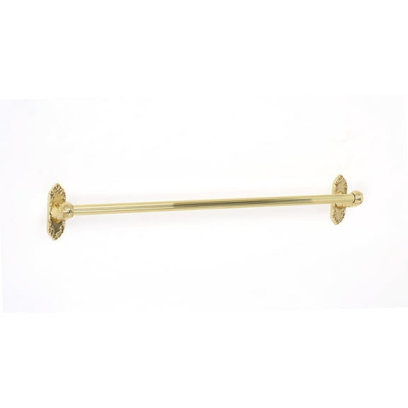Alno A8520-24 Ribbon & Reed 24" Wide Traditional Estate Solid Brass Bathroom Towel Bar -