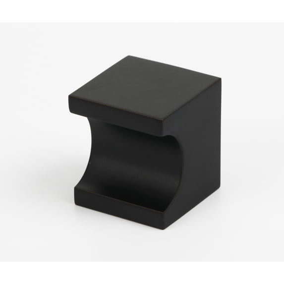 Alno A853-1-MB Contemporary 1" Solid Brass Notched Block Whistle Style Cabinet Knob /