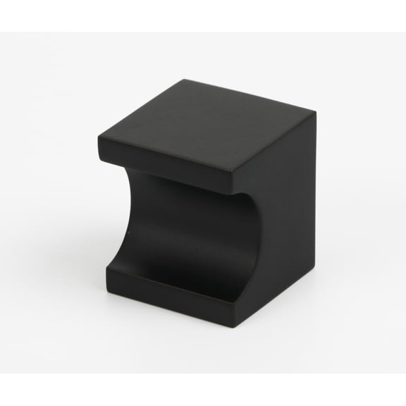 Alno A853-1-MB Contemporary 1" Solid Brass Notched Block Whistle Style Cabinet Knob /