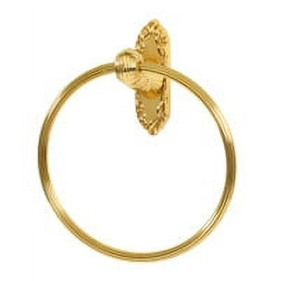 Alno Ribbon And Reed 7" Towel Ring - Polished Brass