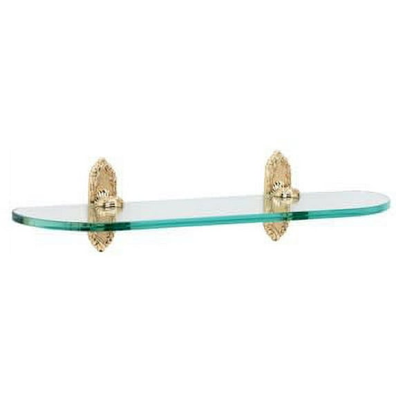 Alno A8550-18 Ribbon & Reed 18" Wide Glass Shelf - Brass