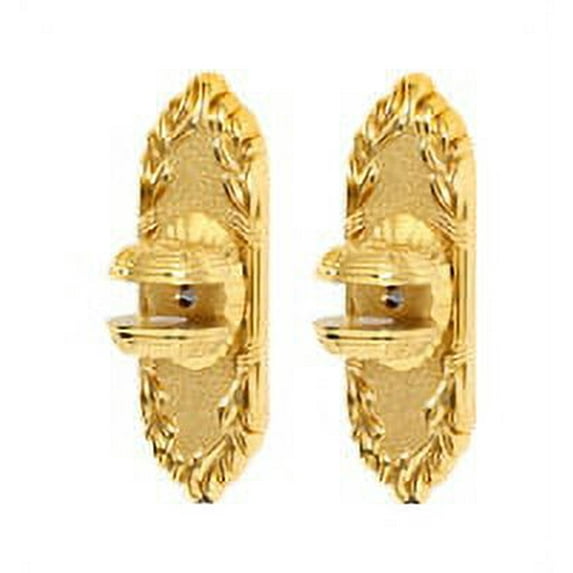 Alno A8550 Ribbon & Reed 1-1/4" Wide Glass Shelf Mounting Brackets - Brass