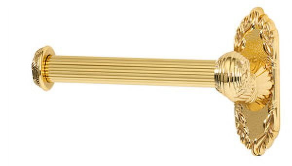 Alno A8566R-PB/NL Ribbon & Reed6-3/16" W Luxury Traditional Solid Brass Single Right Post