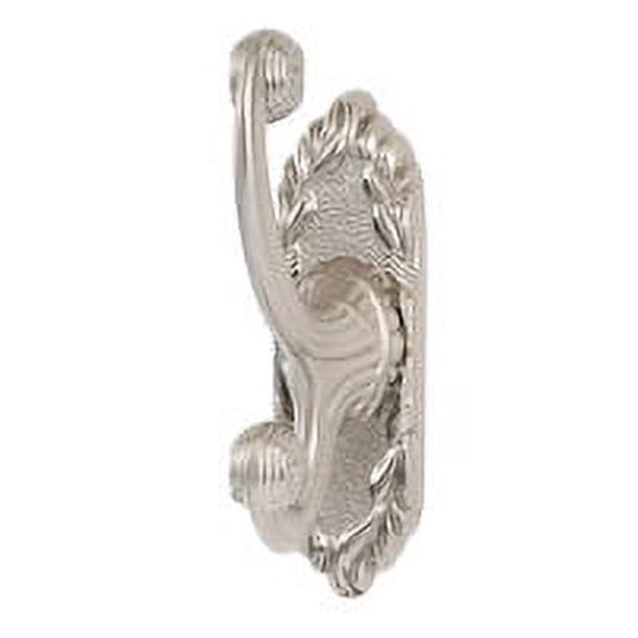 Ribbon and Reed Wall Mounted Universal Robe Hook, Satin Nickel