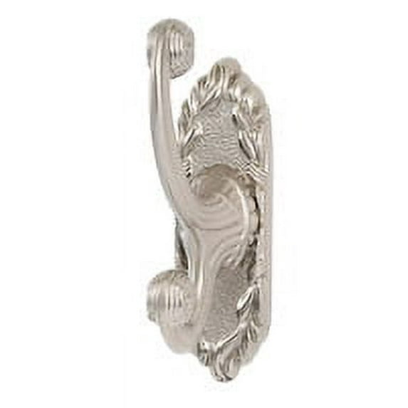 Ribbon and Reed Wall Mounted Universal Robe Hook, Satin Nickel