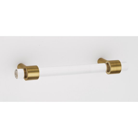 Alno A860-3-SB Contemporary Acrylic 3" Center To Center Cabinet Bar Handle - Brass