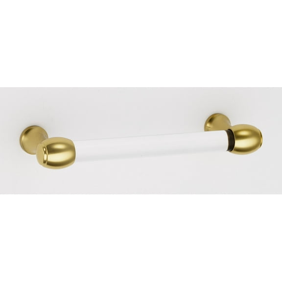 Alno A870-4 Royale 4" Center To Center Acrylic Bar Cabinet Handle / Drawer Pull - Brass