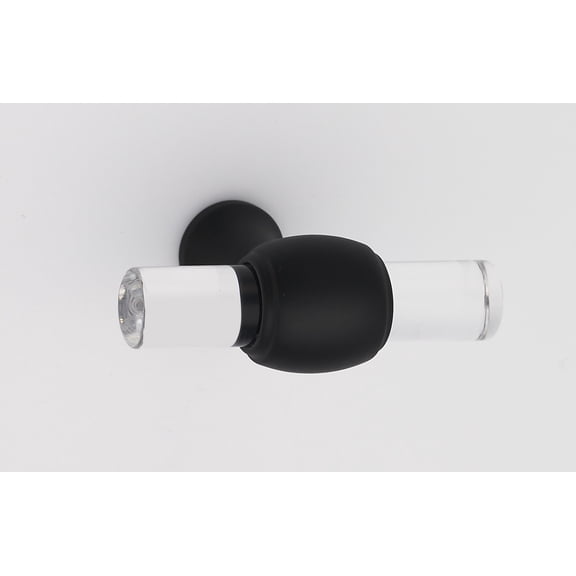 Alno A870-45-MB Royale Acrylic 1-3/4" "T" Bar Cabinet Knob / T Drawer Knob - Black