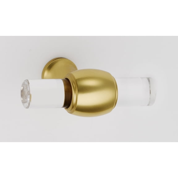 Alno A870-45-PB/NL Royale Acrylic 1-3/4" "T" Bar Cabinet Knob / T Drawer Knob - Brass