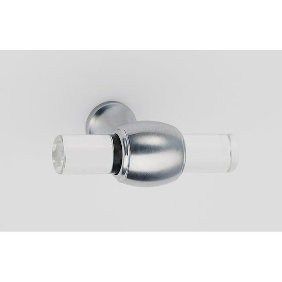Alno A870-45 Royale Acrylic 1-3/4" "T" Bar Cabinet Knob / T Drawer Knob - Chrome
