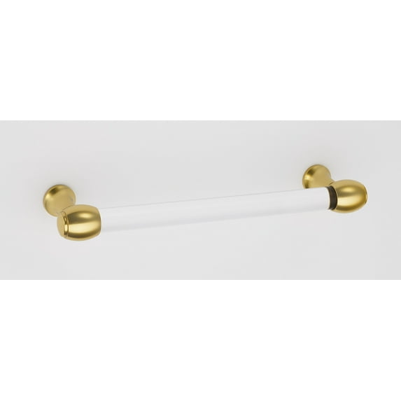 Alno A870-6 Royale 6" Center To Center Acrylic Bar Solid Brass Cabinet Handle / Drawer