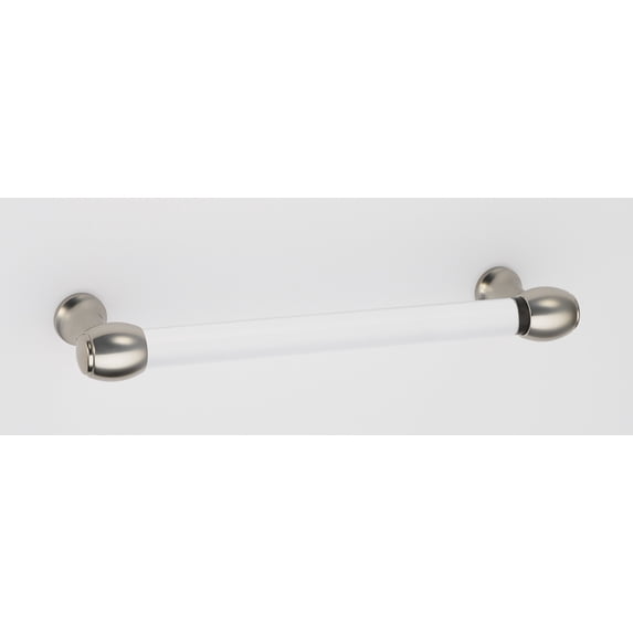 Alno A870-8-PN Royale 8" Center To Center Acrylic Bar Solid Brass Cabinet Handle / Drawer