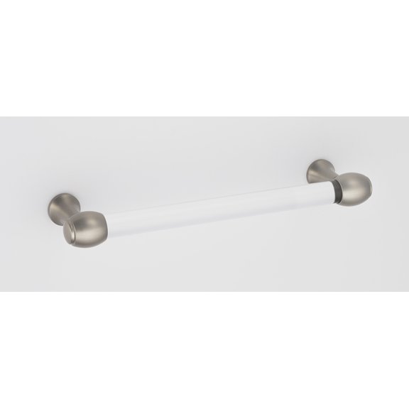 Alno A870-8-SN Royale 8" Center To Center Acrylic Bar Solid Brass Cabinet Handle / Drawer