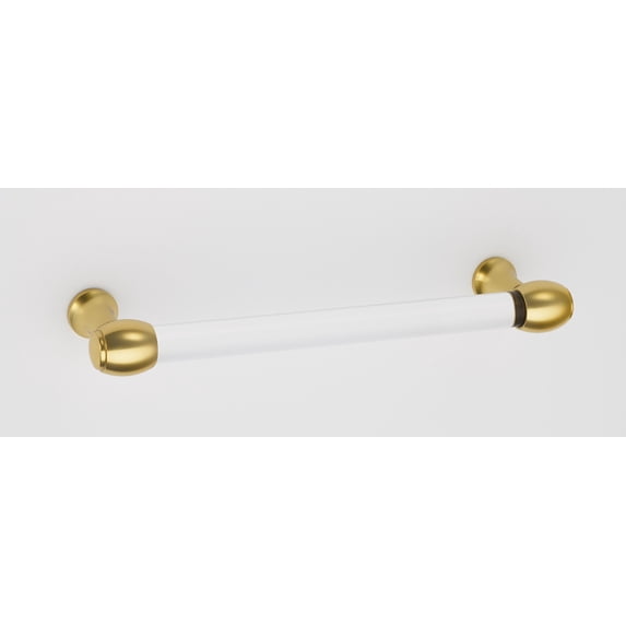 Alno A870-8 Royale 8" Center To Center Acrylic Bar Solid Brass Cabinet Handle / Drawer