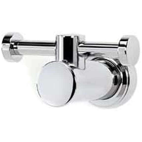 Alno A8786 Infinity 3-1/2" W Modern Bar Style Double Prong Solid Brass Bath Robe Towel