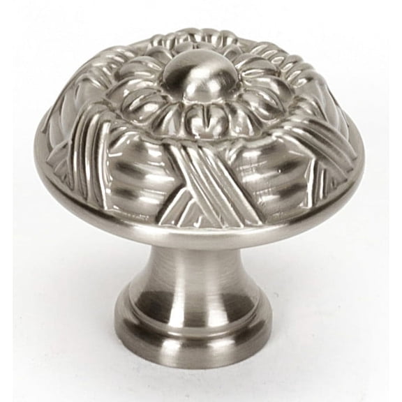 Alno A880-14-SN Ribbon and Reed 1-1/4" Cabinet Knob Satin Nickel