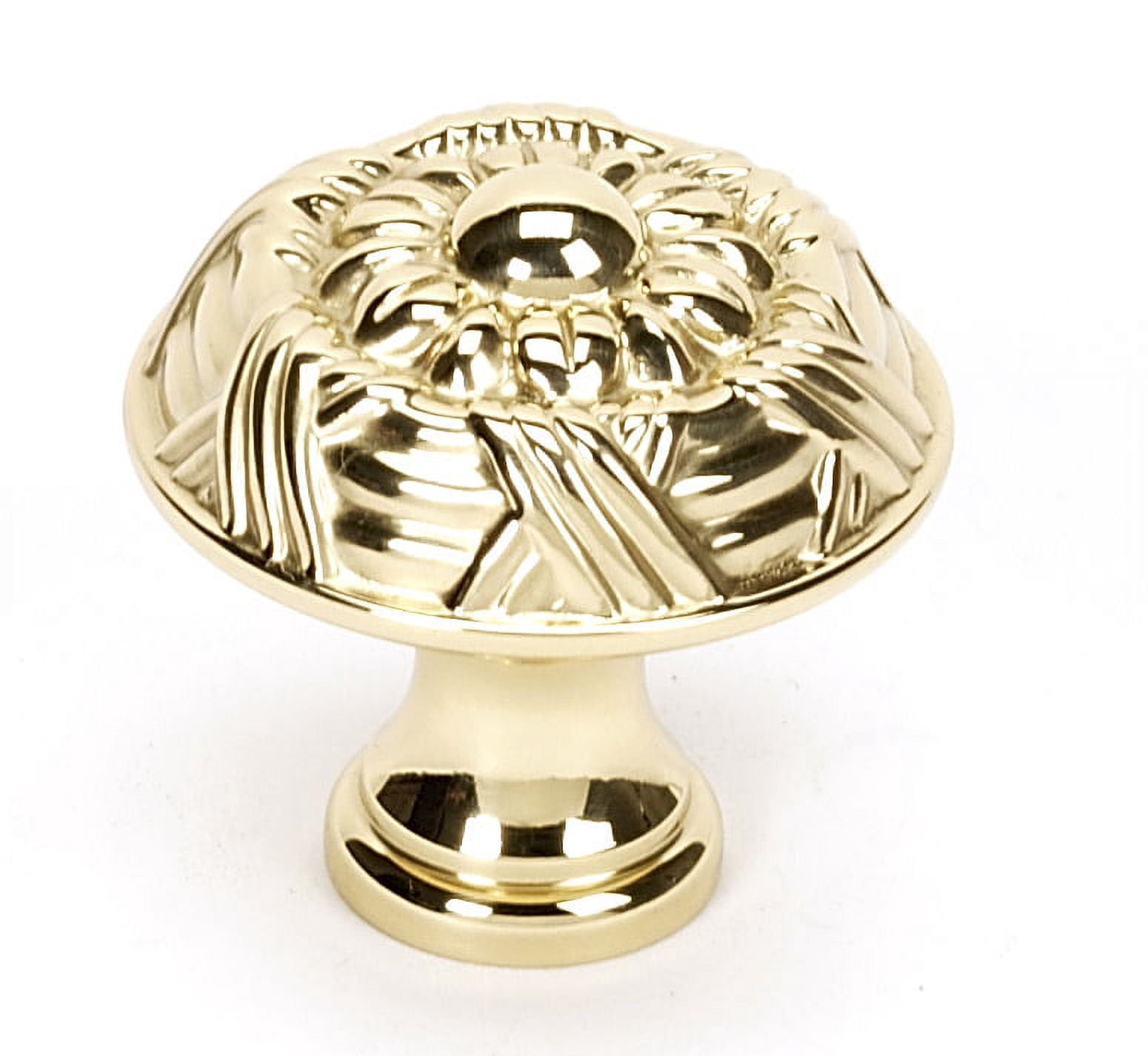 Alno A880-14-PB Ribbon and Reed 1-1/4" Cabinet Knob Polished Brass