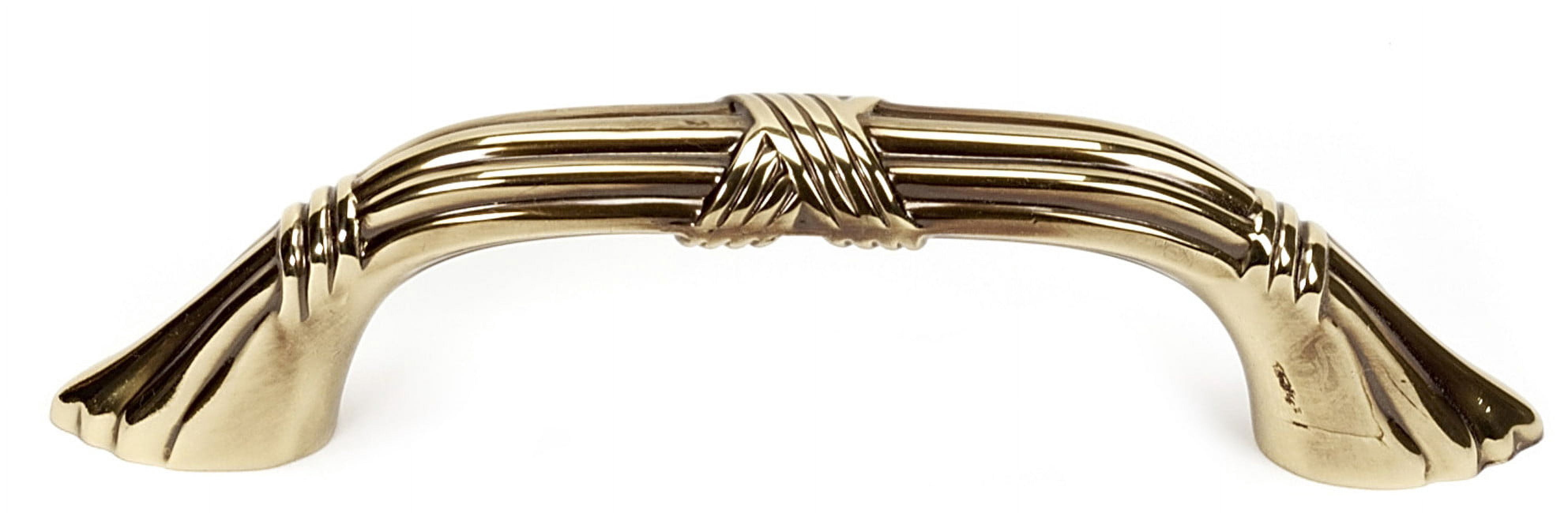 Alno A881-3-PA Ribbon and Reed 3" Cabinet Pull Polished Antique